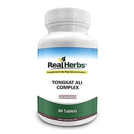 Real Herbs Natural Testosterone Booster Indonesia Tongkat Ali Extract, 50 Capsules