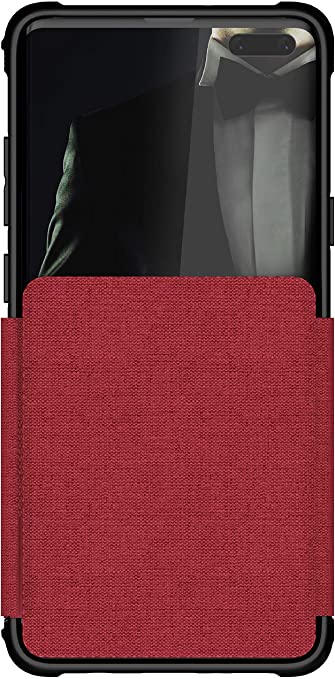 Ghostek Exec Leather Flip Folio Card Wallet Case Designed for Galaxy S10 5G (2019) – Red | Supports Wireless Charging & Wireless PowerShare