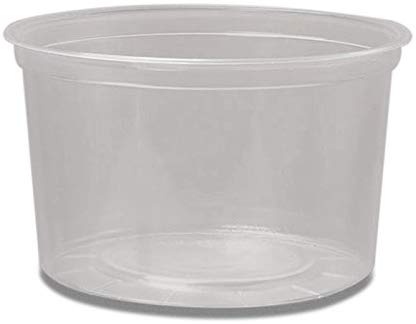 Plastic Round Crystal Clear Deli Container (16 Oz Container)