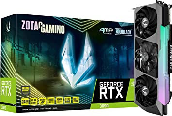 ZOTAC Gaming GeForce RTX™ 3090 AMP Extreme Holo 24GB GDDR6X 384-bit 19.5 Gbps PCIE 4.0 Gaming Graphics Card, HoloBlack, IceStorm 2.0 Advanced Cooling, Spectra 2.0 RGB Lighting, ZT-A30900B-10P