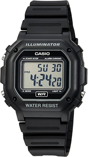 Casio Men's F108WH Illuminator Collection Black Resin Strap Digital Watch