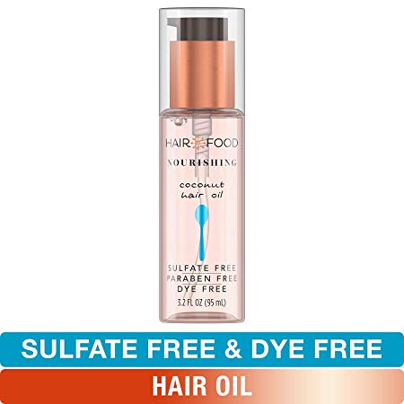 Sulfate Free Hair Oil, Dye Free Smoothing and Nourishing Treatment, Coconut, Hair Food, 3.2 FL OZ