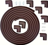 Linden Tree Baby 17 Feet Edge And 8 Corner Guards Brown with 6-Pack Safety Electric Plugs