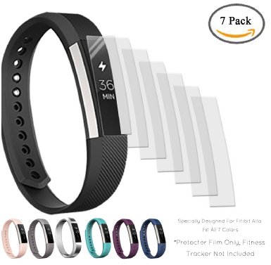 Fitbit Alta Screen Protector by Geekius (7 pack) - HD Clear Film - Dust and Scratch Proof!
