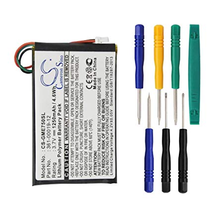 Cameron Sino 1250mAh Battery Compatible with Garmin Edge 605, Edge 705 with 7/pcs Toolskits