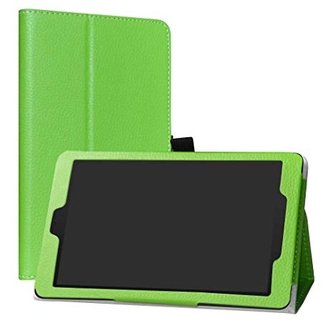 Alcatel 3T 8 Case,LiuShan PU Leather Slim Folding Stand Cover for T-Mobile Alcatel 3T 8 Inch 2018 Android Tablet PC,Green