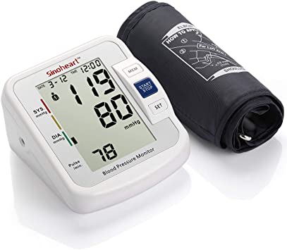 Blood Pressure Monitor - Home Blood Pressure Monitor - Large Digital Display and Upper Arm Cuff for Monitoring Blood Pressure and Irregular Heart Beat