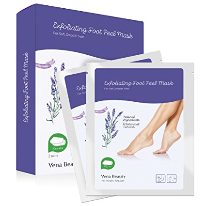 2 Pairs Foot Peel Mask,Exfoliating Calluses and Dead Skin Remover,Get Soft Baby foot in 1-2 Weeks lavender by Vena Beauty