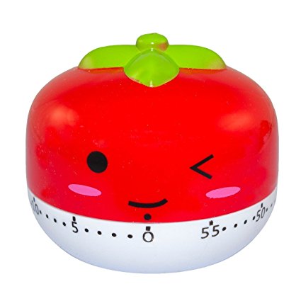 BINGONE Assorted Colors Cute Strawberry Kitchen Timer Mini 55 Mins Timer Countdown, Red