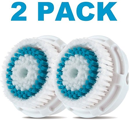 Facial Cleansing Replacement Brush Heads – Engineered For A Deep Pore Cleansing - Compatible With Mia, Mia 2, Mia 3 And Plus Cleaning Systems - 2 pack