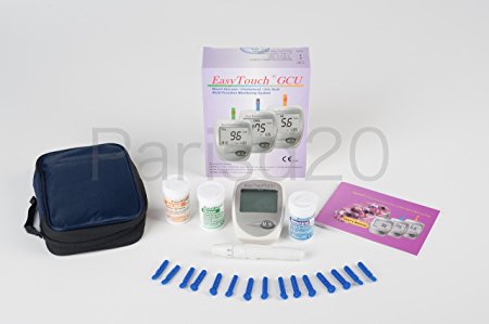 Easy Touch Blood Glucose, Uric Acid & Cholesterol Meter 3 in 1 Monitoring System