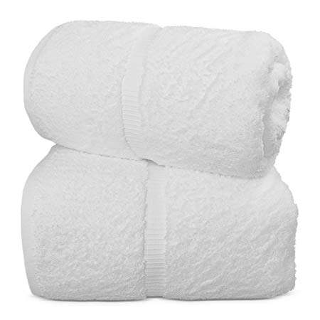 TURKUOISE TURKISH TOWEL % 100 Turkish Cotton Luxury and Super Soft Bath Sheets, 35x70 Inches (White)
