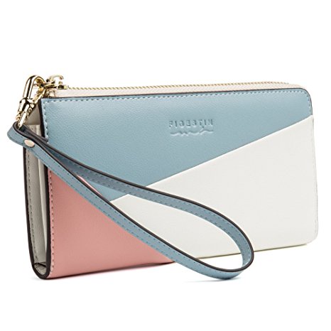 [Annual Lowest Price] Clearance FIGESTIN Women Genuine Leather Wallet Rfid Blocking Party Security Clutch Card Holder Ladies Purse