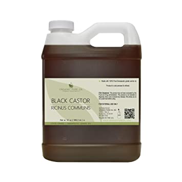 Jamaican Black Castor Oil - 32 OZ 100% Pure, Organic, Cold Pressed, Filtered Hexane & Chemical Free Premium Therapeutic Grade A Caster - Perfect for Hair, Body, Skin Care - Eyelash, Eyebrow, Hair Growth