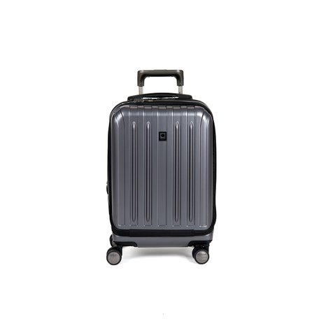 Delsey Luggage Helium Titanium International Carry-On Spinner Trolley Metallic