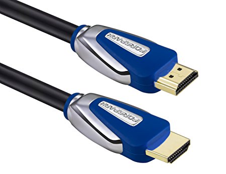 FORSPARK 5ft 4K-HDMI 2.0 Ultra Premium High Speed HDMI Cable 26AWG with Ethernet,Support 3D 4K 1080P for Apple TV-3D Gaming, Xbox,PS3 ,Blue Case