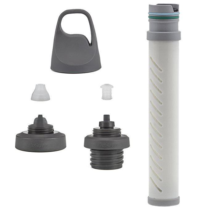 LifeStraw Universal Water Filter Bottle Adapter Kit Fits Select Bottles from Hydroflask, Camelbak, Kleen Kanteen, Nalgene and More