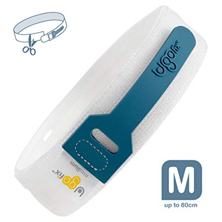 Ugo Fix Catheter Strap – Catheter Securement Retaining Strap/Catheter Holder, with Anti Slip and Irritation Silicone Grip and Free Laundry Bag (Pack of 5) (Medium)