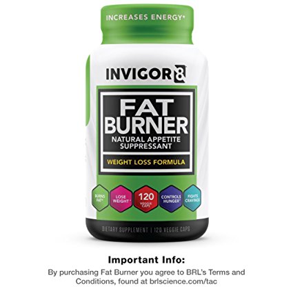INVIGOR8 - Fat Burner & Natural Appetite Suppressant - Weight Loss Formula (120 Veggie Caps, 30-Day Supply)