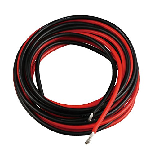 BNTECHGO 16 Gauge Silicone Wire Ultra Flexible 20 Feet high temp 200 deg C 600V 16 AWG Silicone Wire 252 Strands of Tinned Copper Wire Stranded Wire Model Battery Cable Black and Red Each Color 10 ft