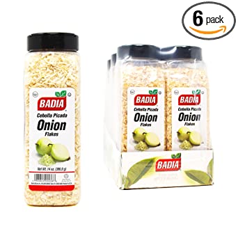 Badia Onion Flakes, 14 Ounce (Pack of 6)