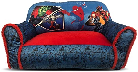 Marvel Avengers Cozy Double Bean Bag Sofa Chair with Sherpa Trim