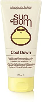 Sun Bum Cool Down Hydrating After Sun Lotion, 177 mL Tube, 1 Count, Hypoallergenic, Vitamin E, Cocoa Butter, Gluten Free, Vegan
