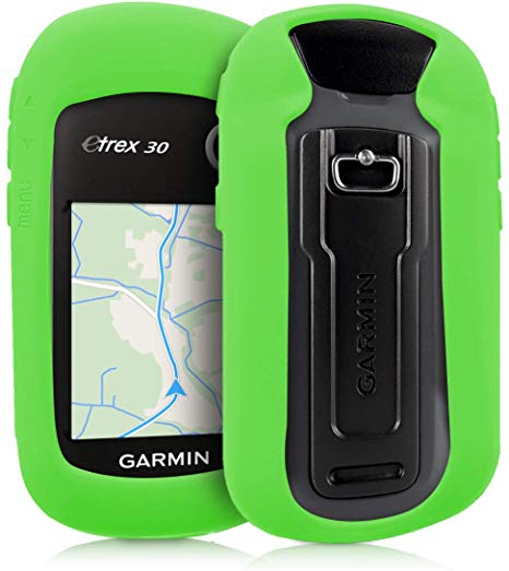 kwmobile Case for Garmin eTrex 10/20/30/201x/209x/309x - GPS Handset Navigation System Soft Silicone Skin Protective Cover - Green