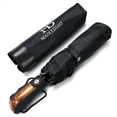 Folding Umbrella Travel Automatic Auto Open Close 10-Rib Compact Windproof Rainproof & 99% UV Protection Reinforced Frame Tested in 60mph Winds Easy Carry Rain & Sun