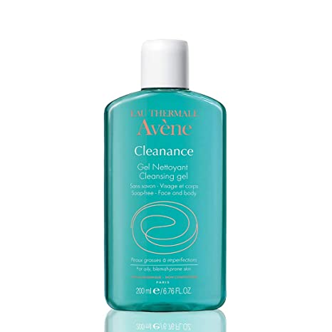 Eau Thermale Avene Cleanance Cleansing Gel Soap Free Cleanser for Acne Prone, Oily, Face & Body