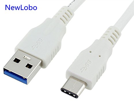 USB 3.1 Type C,NewLobo(TM) 1Pack 3.3ft/1m Reversible Design Hi-speed Micro USB 3.1 Type C Female to Standard Type A USB 3.0 Male Data Cable for Type-C Supported Devices (3.3ft/1m,1Pack)-White