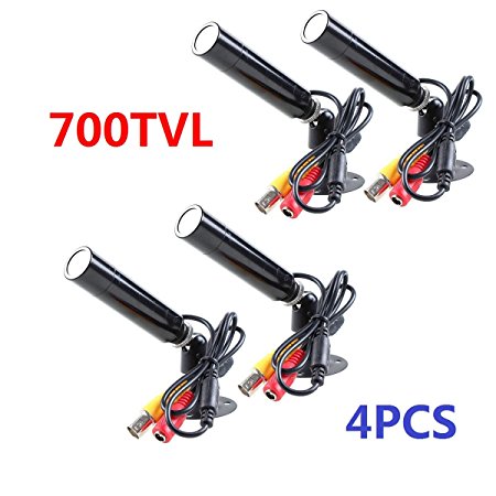 4PCS 700TVL Mini SONY CCD Bullet CCTV Security Camera Outdoor 3.6mm Wide Angle