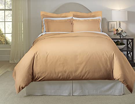 Pointehaven 620TC Long Staple Cotton Euro Shams Pair, Iced Coffee