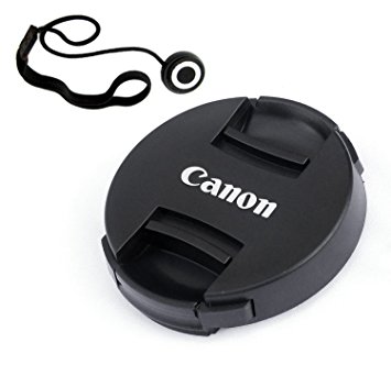 General LC58 Replacement Lens Cap and keeper for Canon EOS 18-55mm Digital Rebel Camera Lens (Black)