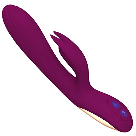 Rabbit Vibrator for Vagina-G Spot, Waterproof Rechargeable Dildo Vibrator Clitoris Stimulator -Tracy's Dog Sex Adult Toy for Couples,Purple