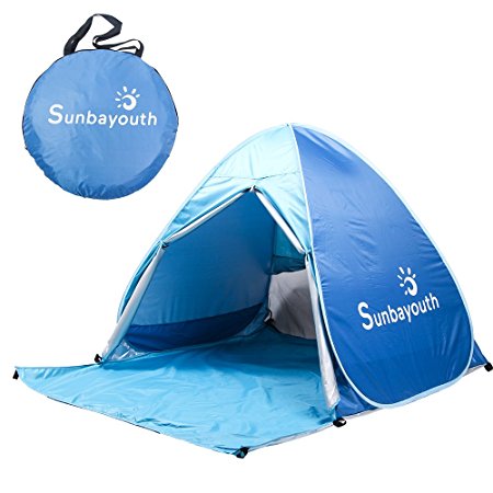 Beach Tent, Sunba Youth Pop Up Tent Beach Umbrella, Easy Up Beach Tents, 90% UV Protection Sun Shelter, Beach Shade for Baby