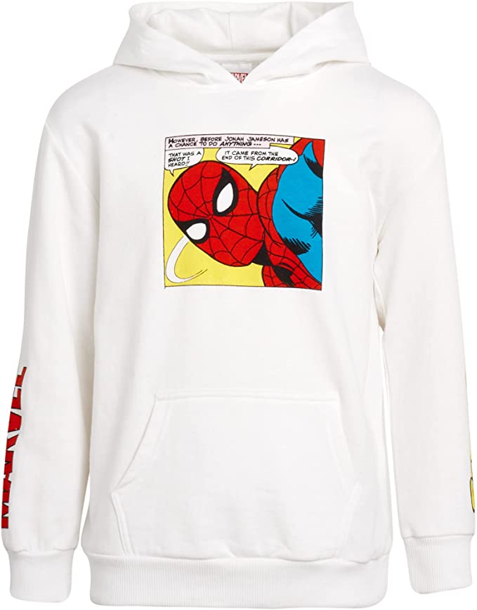 Marvel Boys’ Avengers Hoodie Sweatshirt – Captain America, Spider-Man, Iron Man (2T-18)