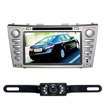 Tyso For Toyota Camry (2007-2011) HD 8" Car DVD GPS Navigation Rear Camera Bluetooth Ipod Free Map CD8964R