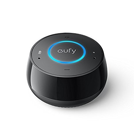 Eufy Genie Smart Speaker With Amazon Alexa, Voice Control and Hands-Free Use, Stream Online Music (Amazon Music, Pandora, iHeartRadio, etc), Smart Home Control, AUX Output, Black