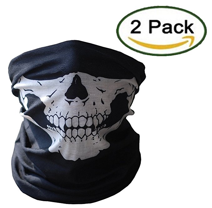 Coxeer 2 Pack Skull Mask Balaclava Face Mask for Outdoor Activities
