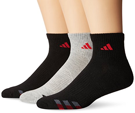 adidas Men's Cushioned Quarter Compression Socks (3-Pack)