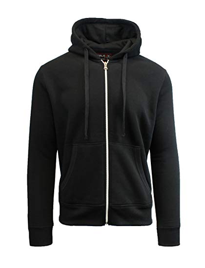 Galaxy by Harvic Mens Full Zip Fleece Hooded Sweatshirt