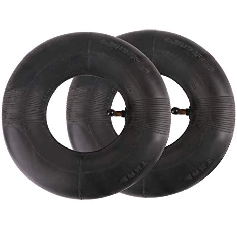 2 PCS 4.10 3.50-4" Inner Tube Tire for Hand Truck, Dolly, Hand Cart, Utility Wagon, Utility Carts, Garden Cart, Snowblower, Lawn Mower, Wheelbarrow, Generator and More, 4.10-4 Replacement Tube