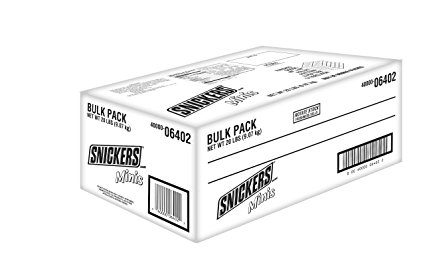 SNICKERS Minis Size Chocolate Candy Bars 20-Pound Bulk Package