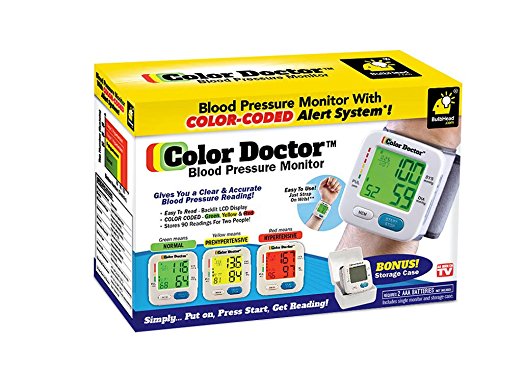 Color Doctor Portable Blood Pressure Monitor - FDA Approved - by BulbHead