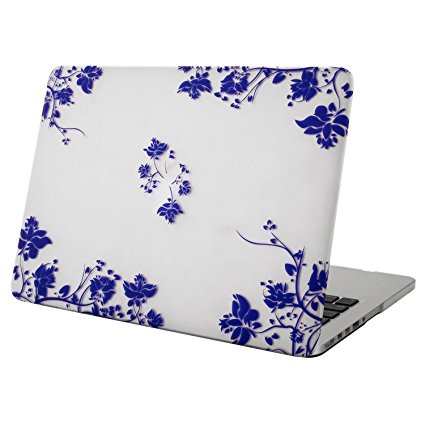 Mosiso Plastic Hard Case Cover with Pattern Only for MacBook Pro 13 Inch with Retina Display No CD-Rom (A1502/A1425, Version 2015/2014/2013/end 2012), Blue and White Porcelain