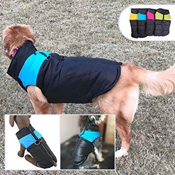 Lovelonglong Dog Winter Coat Warm Down Jacket, Windproof Dog Jackets Puffer Vest Puppy Clothes with Zipper Closure and Leash Ring for Large Medium Small Dogs,Extra Protection for Outdoor Cold Weather