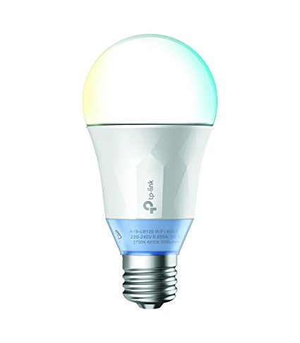 TP-Link Smart LED Wi-Fi E27 (B22 Bayonet Adapter Included) Light Bulb, Works with Amazon Alexa and Google Assistant, Tunable White, No Hub Required, Free App Control, 10 W (LB120)