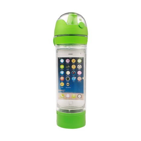 Ebuy Multifunctional Portable Water Bottle Sports Bottle Lovely Cup 480 ml Mobile Phone Set PC Cover for iPhone6 47 inchGreen