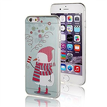 iPhone 6 4.7" Case, Aroncent Christmas Series Premium Protective TPU Gel Case for iPhone 6 (4.7") - Snowmen